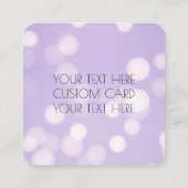 自分で作る - パステルパープルのボケハート ありがとう エンクロージャーカード (裏面)