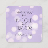 自分で作る - パステルパープルのボケハート ありがとう エンクロージャーカード (正面)