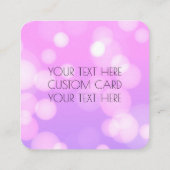 自分で作る - ピンクのボケハートの感謝カード エンクロージャーカード (裏面)