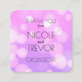 自分で作る - ピンクのボケハートの感謝カード エンクロージャーカード (正面)