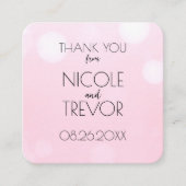 自分で作る - ライトピンク ボケ ありがとう エンクロージャーカード (正面)