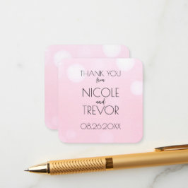 自分で作る - ライトピンク ボケ ありがとう エンクロージャーカード