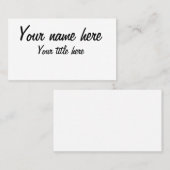 自分で作る 名刺 (正面/裏面)