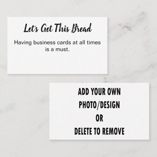 自分で作る 名刺 (正面/裏面)