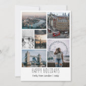 自分で作れる トラベル フォト グリッド ホリデー カード (正面)