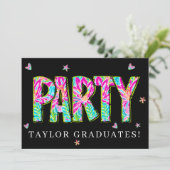 * 自分で作ろう パーティーの招待状 イベント 卒業おめでとう 招待状 (スタンド正面)