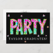 * 自分で作ろう パーティーの招待状 イベント 卒業おめでとう 招待状 (正面/裏面)