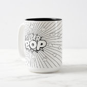 自分で作ろう!白黒SUPER POP!ダジャレ ツートーンマグカップ (正面左)