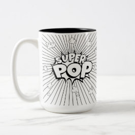 自分で作ろう!白黒SUPER POP!ダジャレ ツートーンマグカップ