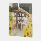 自分で作カスタムったパーソナライズされた ガラスオーナメント (正面左)