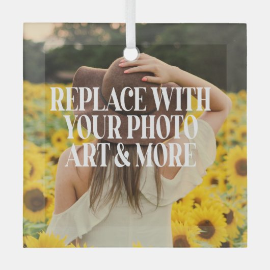 自分で作カスタムったパーソナライズされた ガラスオーナメント (正面)