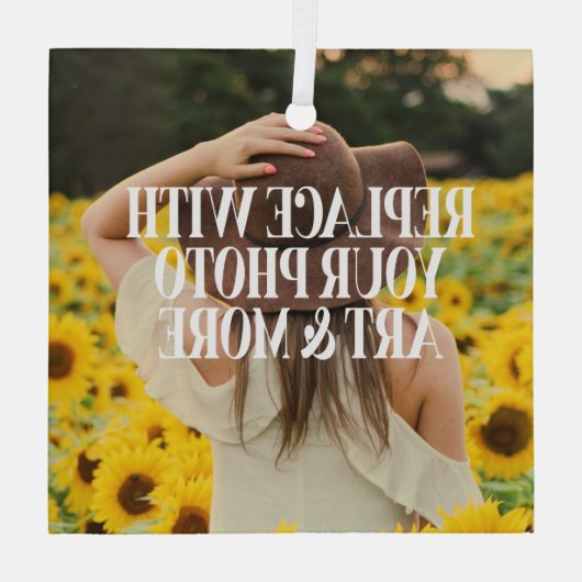 自分で作カスタムったパーソナライズされた ガラスオーナメント (裏面)