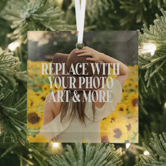 自分で作カスタムったパーソナライズされた ガラスオーナメント (インサイチュ)