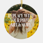 自分で作カスタムったパーソナライズされた セラミックオーナメント (正面)