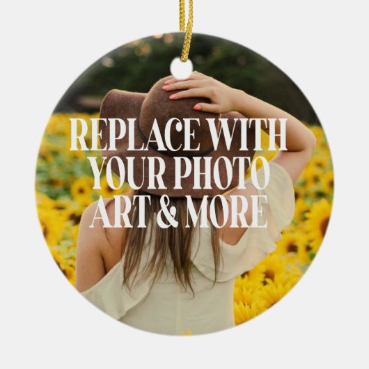 自分で作カスタムったパーソナライズされた セラミックオーナメント (正面)