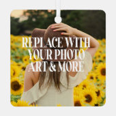 自分で作カスタムったパーソナライズされた メタルオーナメント (裏面)