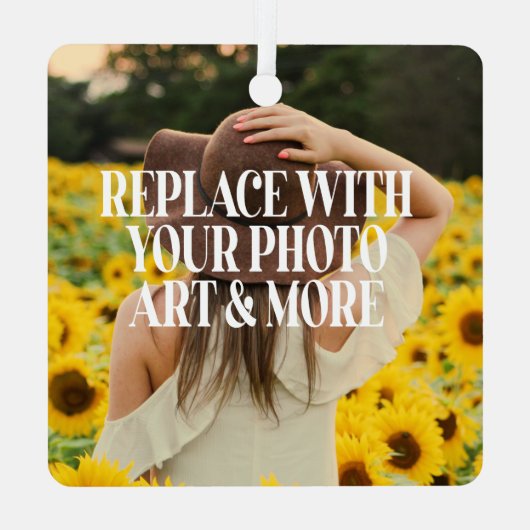 自分で作カスタムったパーソナライズされた メタルオーナメント (裏面)