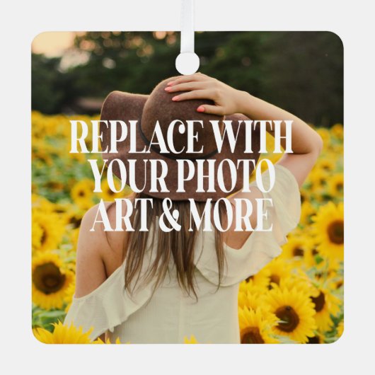 自分で作カスタムったパーソナライズされた メタルオーナメント (正面)