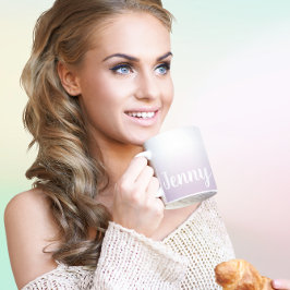 自分で作パーソナライズされたるグラデーション コーヒーマグカップ