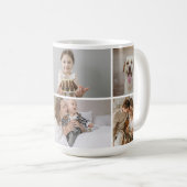 自分で作成したカスタム5枚の写真を作成パーソナライズされたする コーヒーマグカップ (正面右)