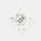 自分で作成したカスタム スタンダードカクテルナプキン (角)