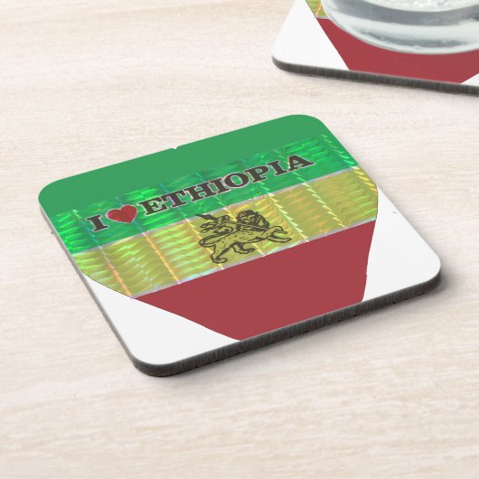 自分で作成する美しいエチオピアを愛する コースター (左側)