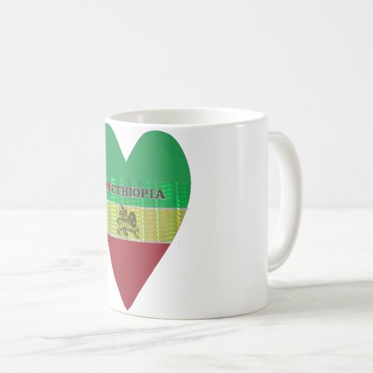自分で作成する美しいエチオピアを愛する コーヒーマグカップ (正面右)