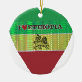 自分で作成する美しいエチオピアを愛する セラミックオーナメント (正面)