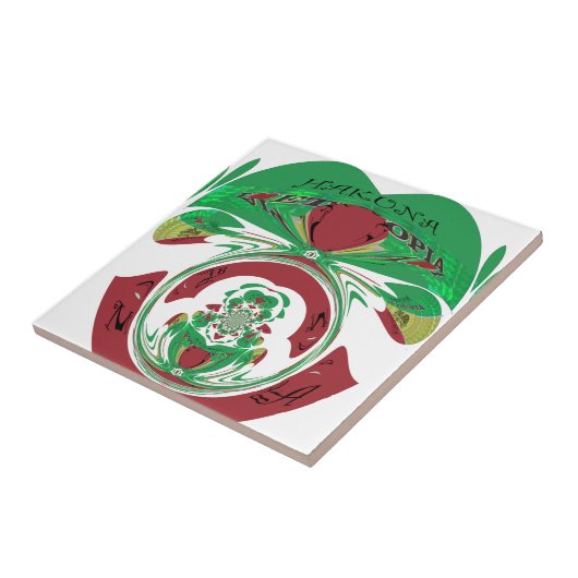 自分で作成する美しいエチオピアを愛する タイル (側面)