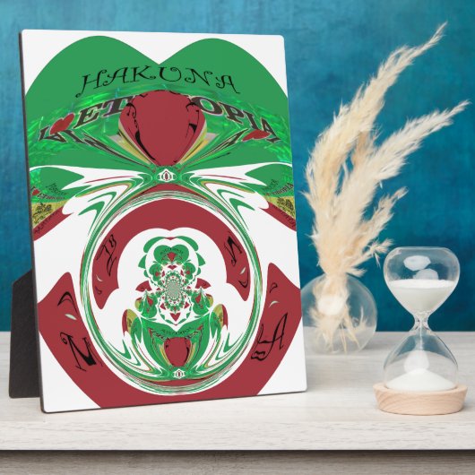 自分で作成する美しいエチオピアを愛する フォトプラーク (側面)