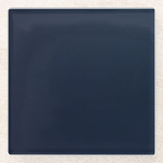 自分で作成 - ダークテクスチャ - ネイビーブルー ガラスコースター