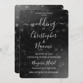 自分で作成 - 夜空の渦 招待状 (正面/裏面)