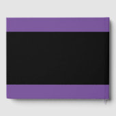自分で作成 - 紫/黒のストライプ ゲストブック (裏面)