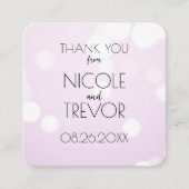 自分で作成 - 薄紫のボケハガキ サンクスカード エンクロージャーカード (正面)