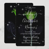 自分で作成 - X線 フラワー＆スター 招待状 (正面/裏面)