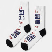 「自分で作誇りを持ったる」名前をカスタムする ソックス (左)