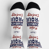 「自分で作誇りを持ったる」名前をカスタムする ソックス (上部)