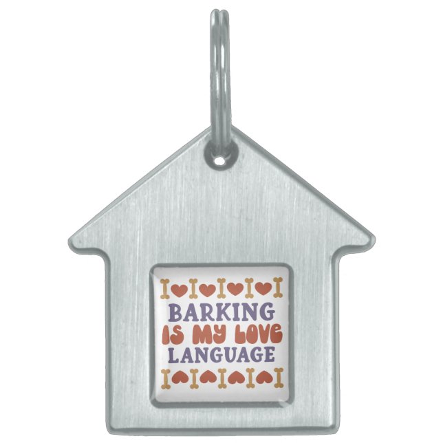 自分で保管または作成する ペットネームタグ (正面)