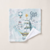 自分で信じカスタマイズ可能なベビーブランケット バスタオルセット (ウォッシュタオル)