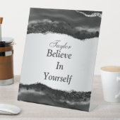 自分で信じペデスタルのサイン 台座サイン (インサイチュ)