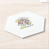 自分で信じユニコーンの前向きメッセージ ペーパーコースター (アングル)