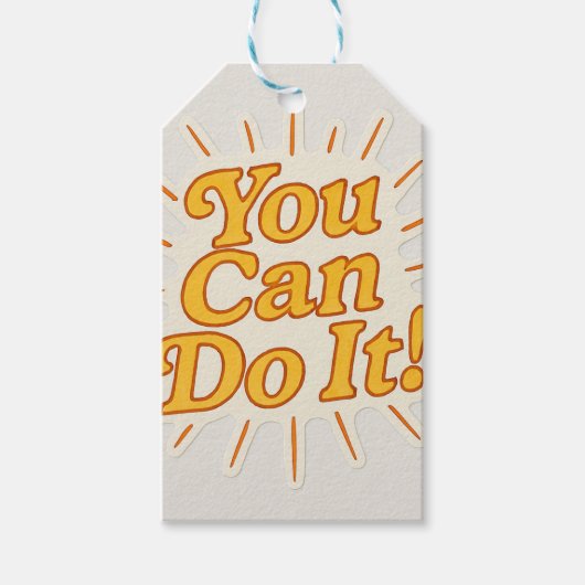 自分で信じ使う – やる気を起こさせるラベルシール ギフトタグ (正面)