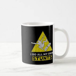 自分で全部スタントしてるTシャツ ストリートスケートボード コーヒーマグカップ