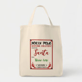 自分で再利用可能なクリスマスサンタザックを作成 トートバッグ (正面)