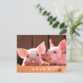 自分で写真を作おもしろいる愛のカスタム ポストカード (スタンド正面)