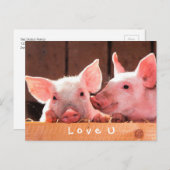 自分で写真を作おもしろいる愛のカスタム ポストカード (正面/裏面)