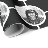 自分で写真を作成アップロード水玉模様ギフトラップ ラッピングペーパー (ロールコーナー)