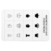 自分で切り抜いたチェスの駒を作る マグネット (横)