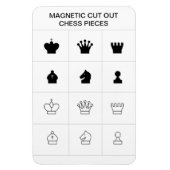 自分で切り抜いたチェスの駒を作る マグネット (縦)