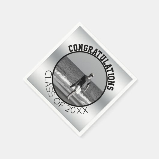 自分で卒業する | 写パーソナライズされた真 スタンダードカクテルナプキン (角)